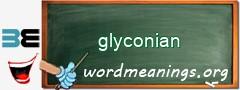 WordMeaning blackboard for glyconian